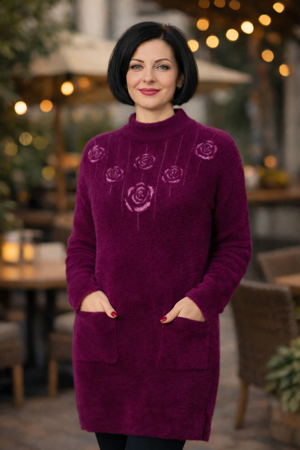 Жіноча туніка H770 Бордова