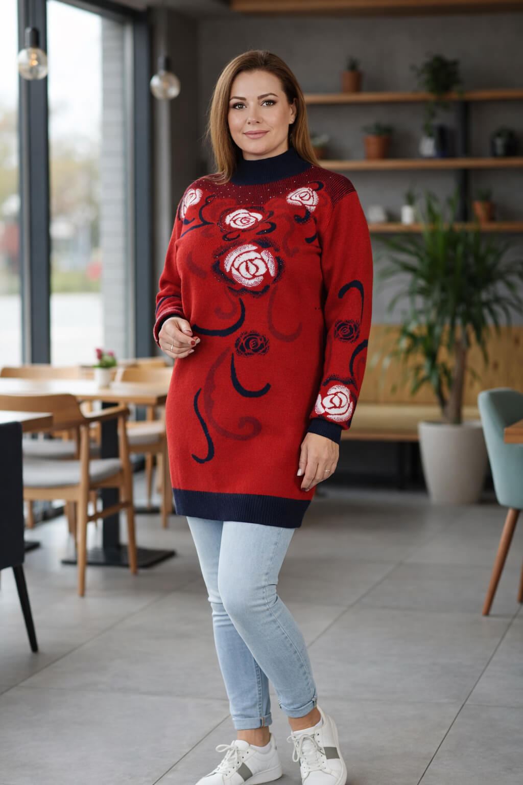 Жіноча кофта AF886 Червона