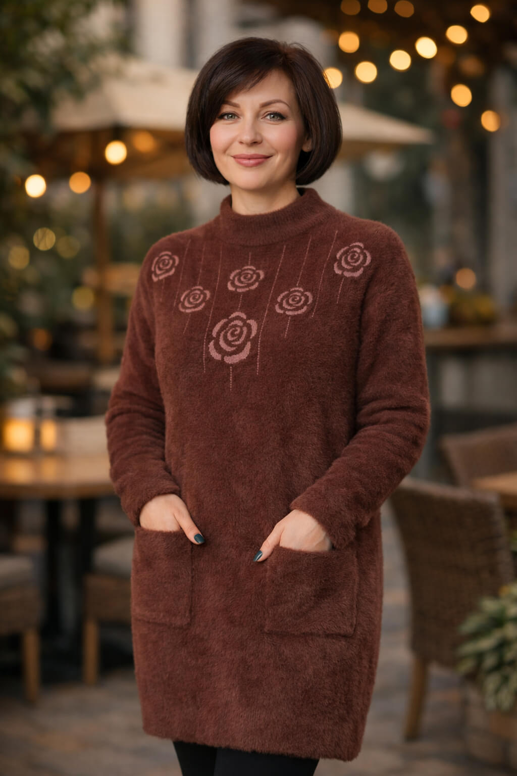 Жіноча туніка H770 Коричнева