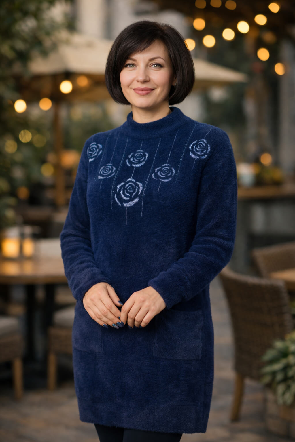 Жіноча туніка H770 Темно-синя